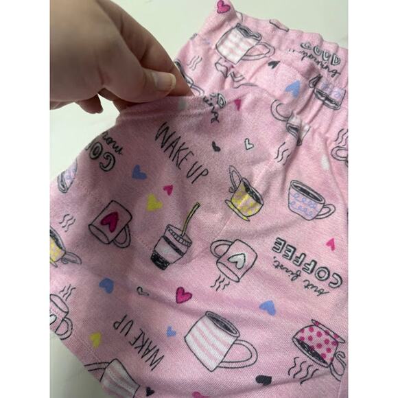 Secret Treasures Pajama Set Size M Top Large Bottom Coffee Tank Top Shorts Pink - Picture 6 of 13